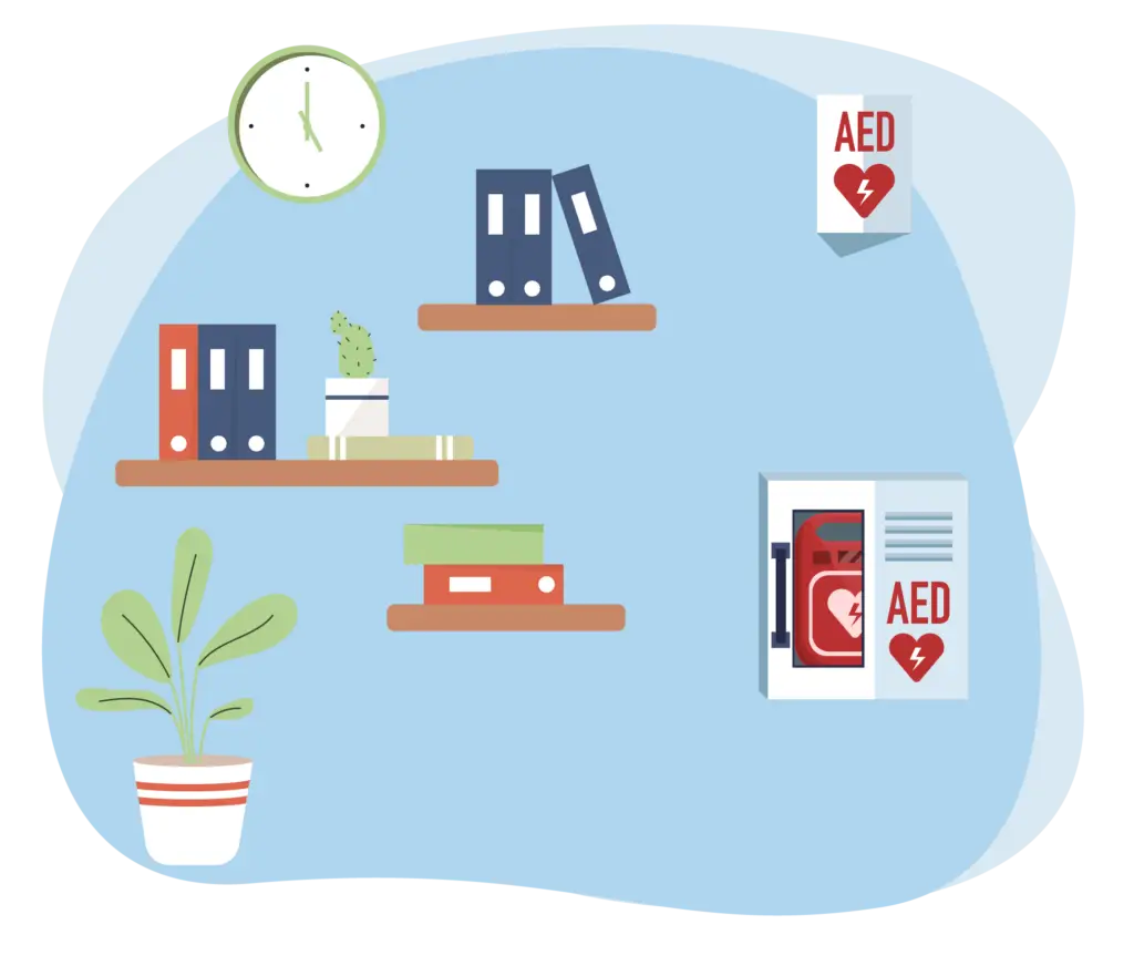 AED installed in an office